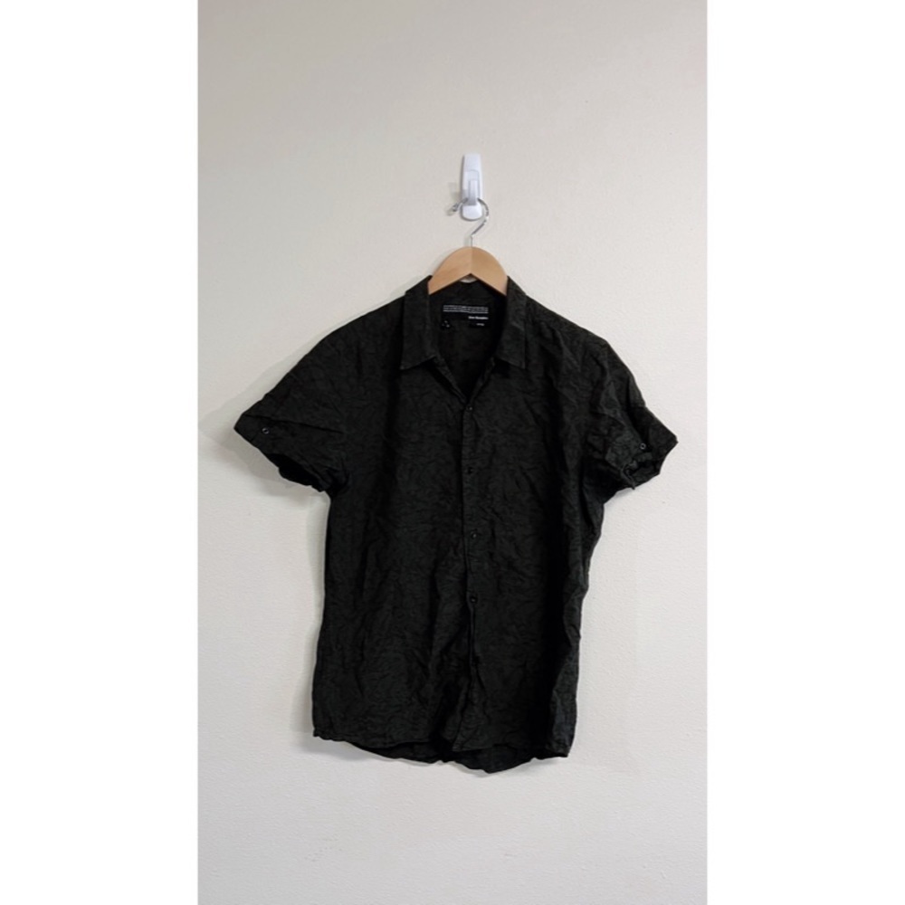 The Kooples Short Sleeve Leaf Printed Shirt L